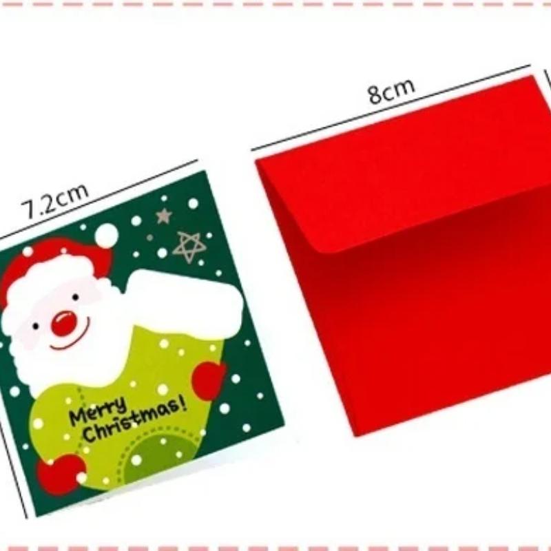 24 Pcs/lot Christmas Greeting Card Kids Mini Blessing Envelope New Year Postcard Gift Card Xmas Party Festival Products