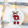 Custom Name Christmas Family Party Ceramic Ornament Personalized Christmas Ornament Xmas Gift Drop Ornaments Decor