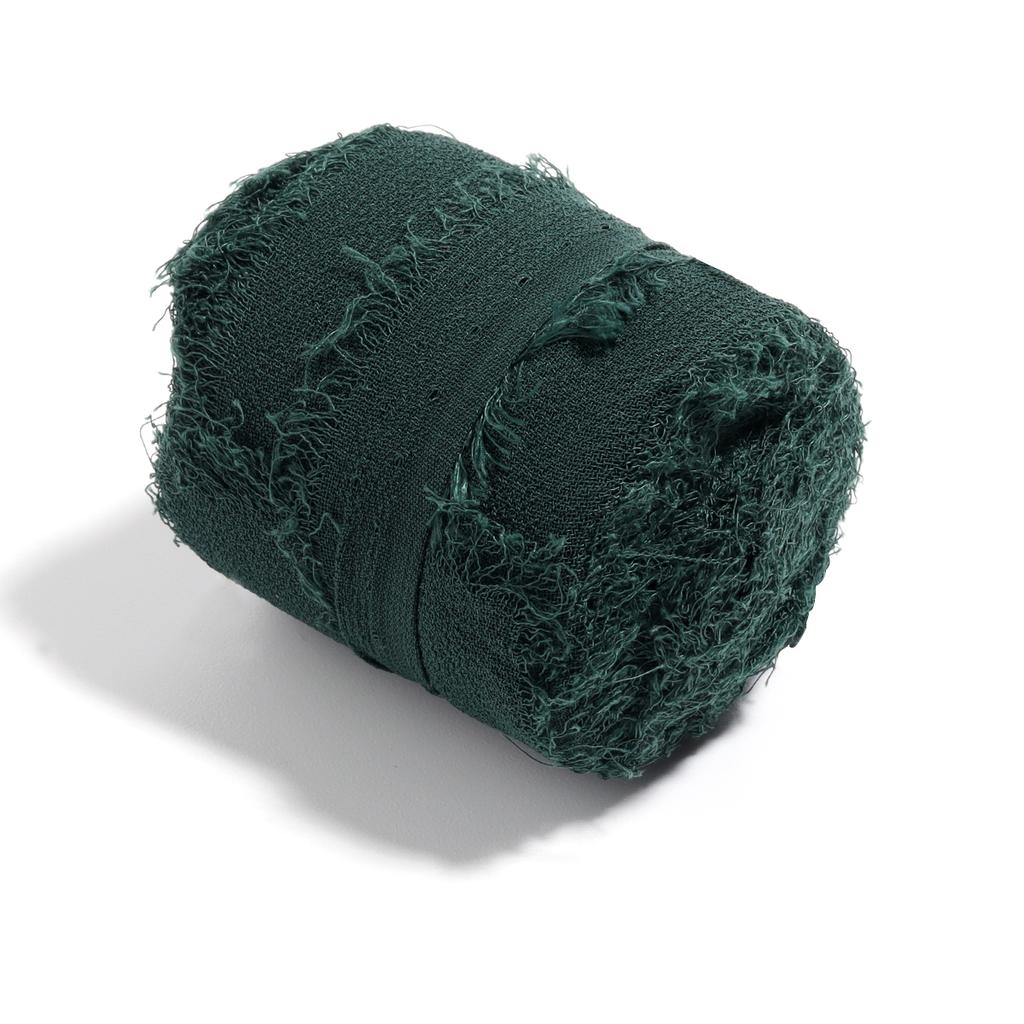 5M/Rolle 4cm Handgefertigtes Ausgefranstes Satin-Chiffon Seidenähnliches Band für DIY Schleifen-Bastelarbeiten Geschenkverpackung Sträuße Party Weihnachtsdeko