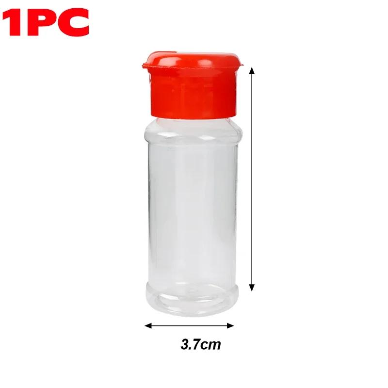 

Transparent Spice Containers Bottle Pepper Shaker Salt Seasoning Jars Barbecue Condiment Bottles with Lids Kitchen Storage Jar