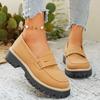 2025 New Spring and Autumn Loafers Large Size Casual Polished British Style Women's Shoes Thick Heel Thick Sole Foreign Trade Retro