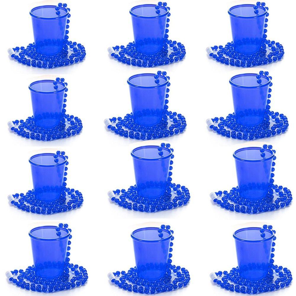 5Pcs Transparent Bachelorette Party Shot Glasses Hanging Necklace Small Wine Glass Bridal Showers