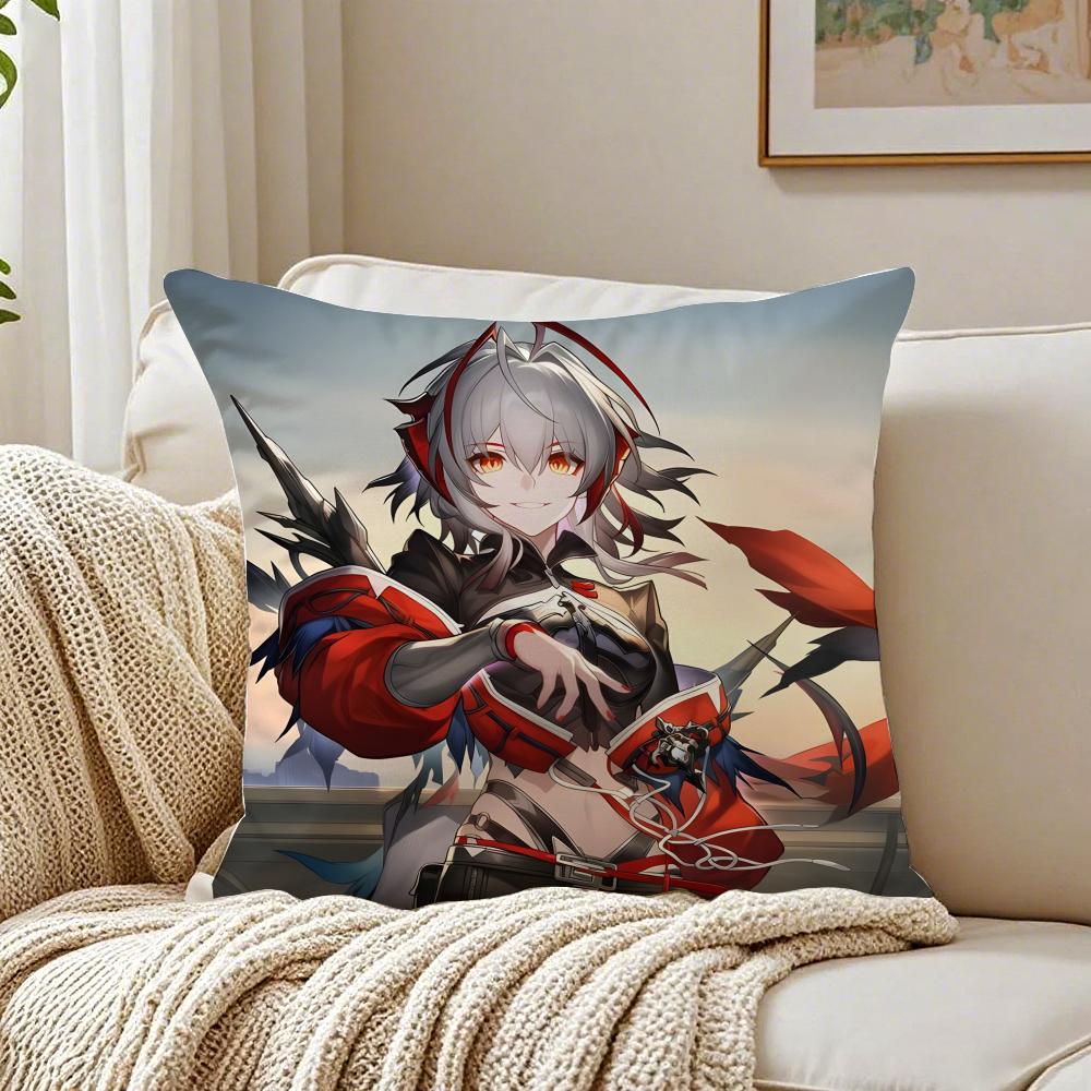 1Pcs Strategic A-Arknights Exquisitely Game Icon Cushion Cover Pillowcase Anti-Dustmite Living Room Sofa Decor Cushion Room
