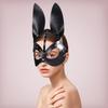 Punk, Leather Rabbit Mask, Ball Party Decoration, Halloween, Carnival, Animal Makeup, Costume Props, Cosplay Props