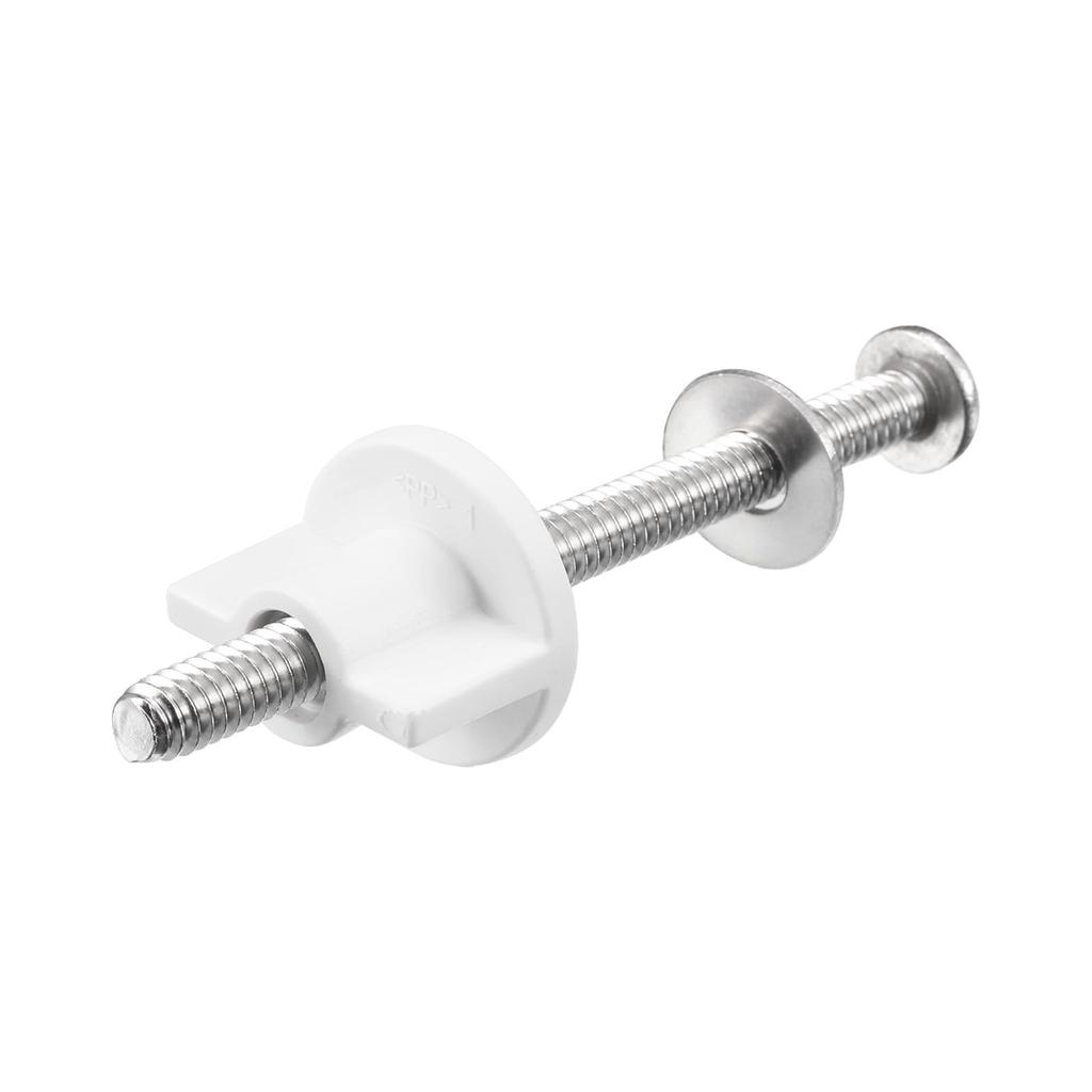uxcell Toilet Seat Hinge Bolt Screw Toilet Seat Hinge Fixture for Top Mounted Toilet Seat Hinge Toilet Seat Replacement Parts Kit M6x83 mm 2 Sets