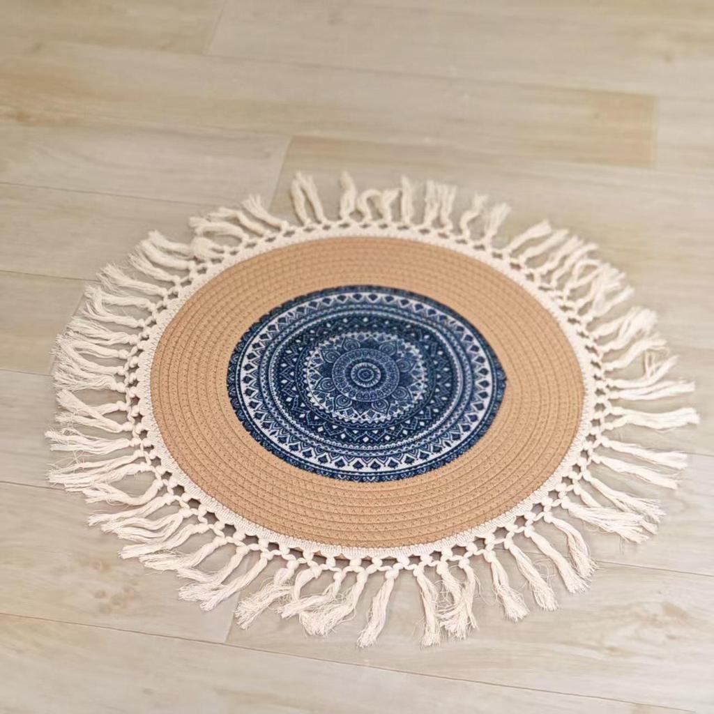 Round Tatami Floor Cushion for Reading, Meditation, and More