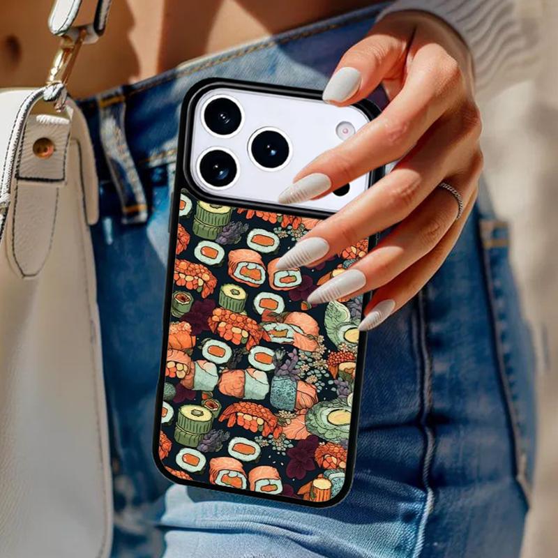 Food Sushi Phone Case For iPhone 17 Air 14 15 13 12 Max Cover For Apple 14 15 16 16e 11 Pro Max Plus Coque