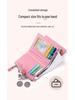 Women's High-End Short Bi-Fold Polyester Wallet with Zipper