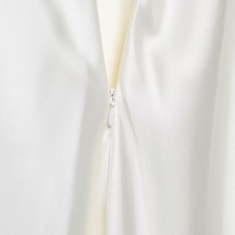 Kaslead New Women Clothes Western Style Fashion Silk Satin Texture Midi Dress 3184371