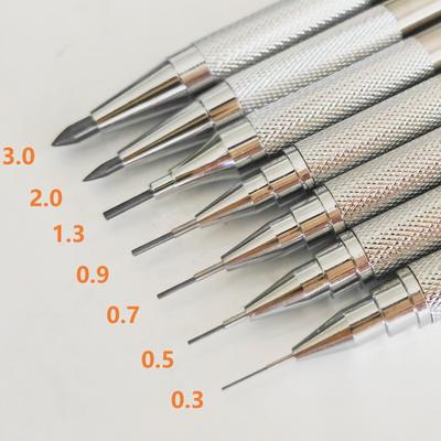 03 05 07 09 13 20 30mm Mechanical Pencil Full Metal Art Drawing Painting Automatic Pencil with Leads Office School Supply