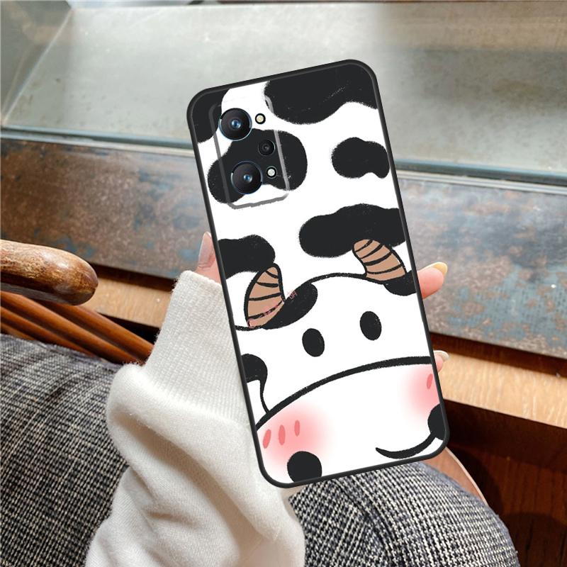 Milk Cow Skin Print Luxury Case For Realme 13 Pro Plus 11 12 14  C71 C75 C55 C51 C53 C25 C63 C61 C65 C67 GT6 GT7 15 Pro