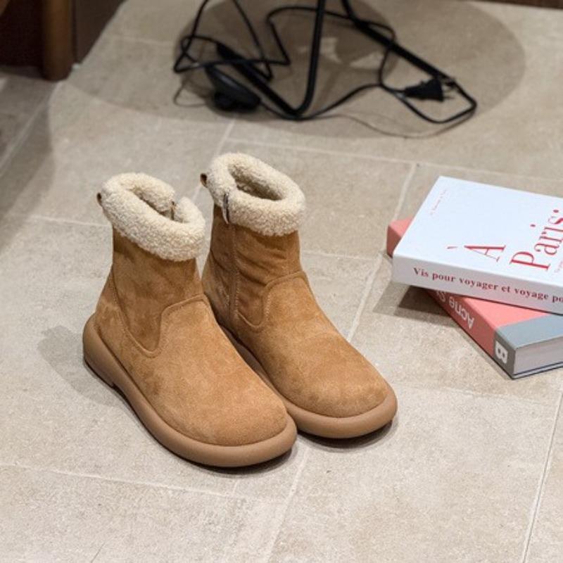 Thick-soled Snow Boots Women's New Winter Fleece Thickened Short Fleece Boots Cotton Shoes Martin Boots