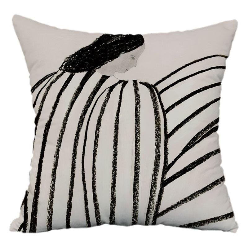 Retro Art Pillowcase Dormitory Decoration Office Living Room Sofa Home Pillowcase