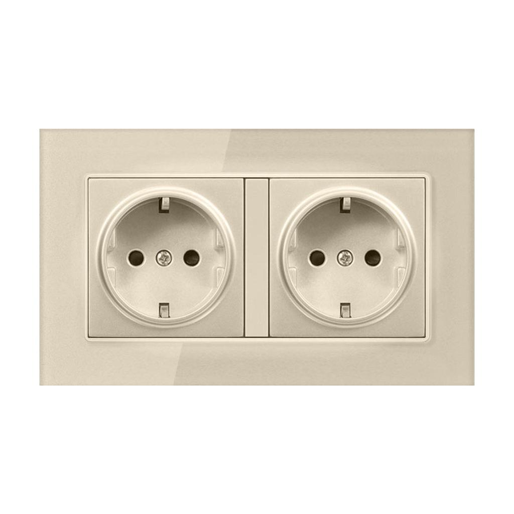 European Standard Wall Power Socket Panel Round Hole Panel Socket