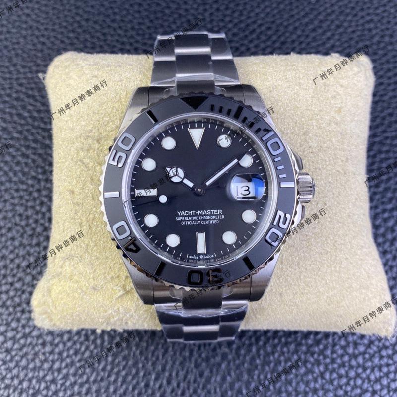 Rolex Yacht-Master 126622 Grå Lyser Upp Kalender Mekanisk Klocka med Gummiband - Vattentåligt Sportur