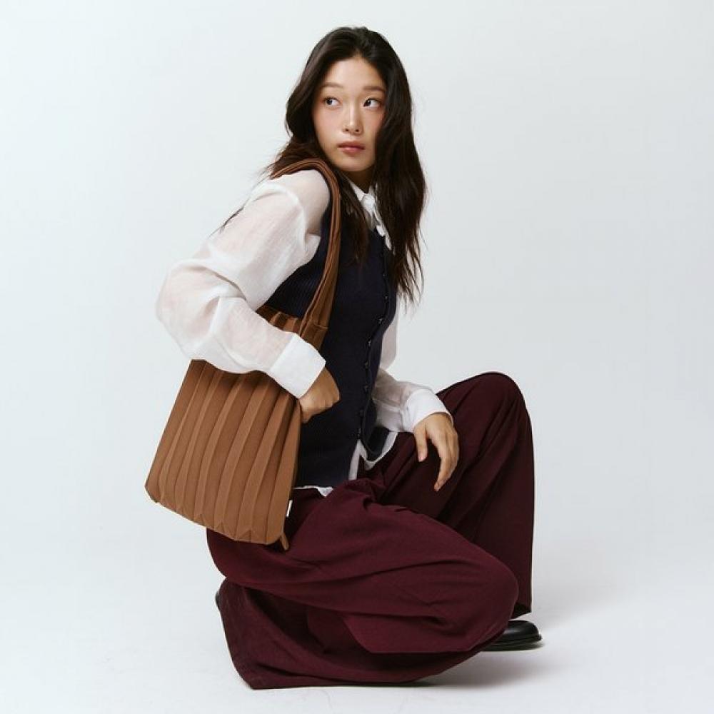 Pleatsmama New Shoulder Bag Camel