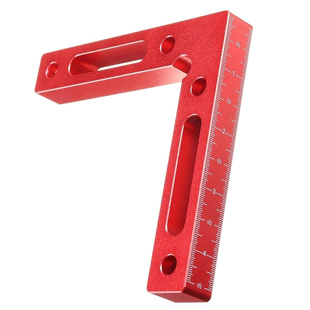 2pc 90 Degree Positioning Square Right Angle Clamp Aluminum L Block W/ Scale Woodworking Clamp Tool for Picture Drawer