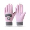 Autumn and winter children's half-finger gloves, velvet warm boys and girls, non-slip half-finger children, student sports riding