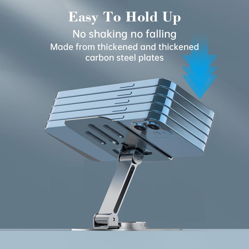 360° Rotating All-metal Desktop Mobile Phone Holder Tablet Holder Folding Rotating Lazy Chase Drama Live Broadcast Multi-function Adjustable