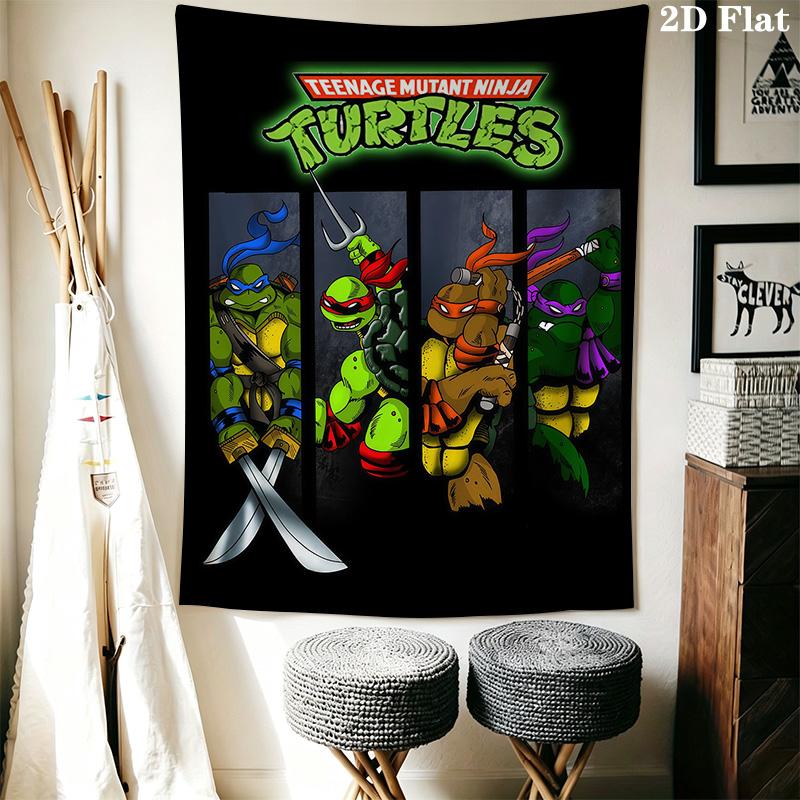 Shell Shock Tmnt Art Show Tribute Tapestry Background Cloth Fashion Print Christmas Gift Home Decor Atmospheric Background Cloth