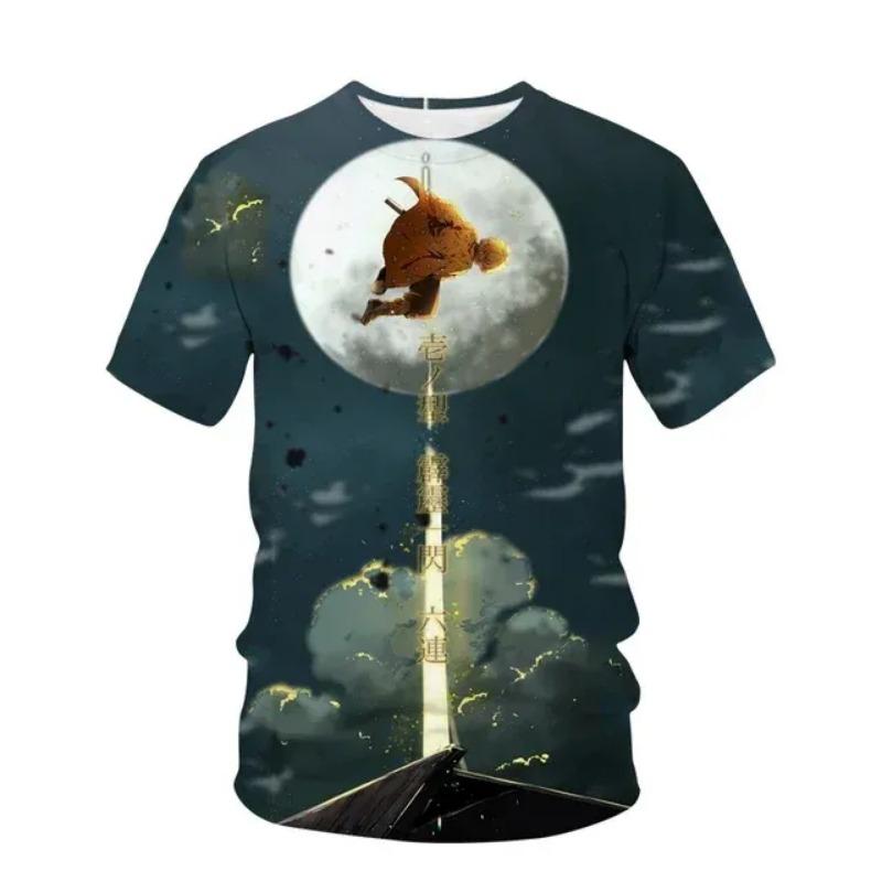 Anime Demon Slayer Kimetsu Kids T-Shirt Cosplay Summer Short Sleeve Kids Clothes Cartoon Ghost Blade Graphic T-Shirt