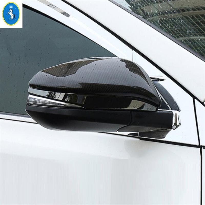 Carbon Fiber Door Rearview Mirror Protector Shell Housing Cap Rubbing Strip Cover Trim For Toyota Venza / Harrier  - 2024