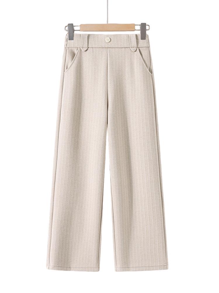 High Waist Versatile Casual Pants for Middle-Aged Women - Loose, Fashionable, Temperament-Enhancing Long Pants for Spring and Autumn