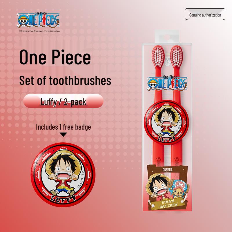 

Official Rice Selection Soft Bristle Toothbrush Set, 2-Piece with Badge Emblem - Ideal for Couples