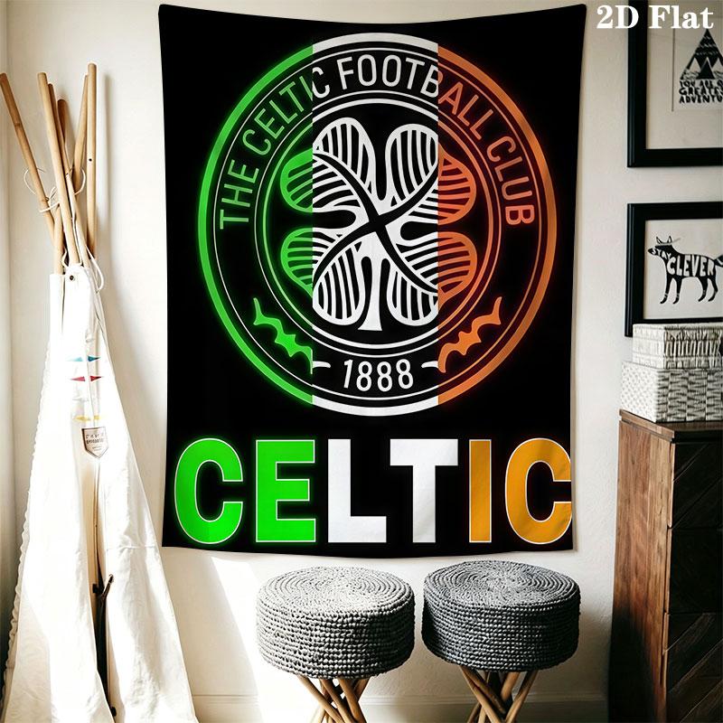 Celtic Football Club C Wall Hanging Printed Fabric Blanket Decorative Tapestries for Bedroom Living Room Home Decor