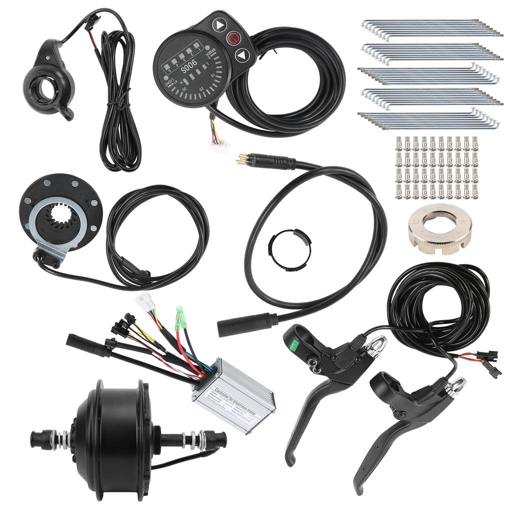 Kit di conversione per bicicletta elettrica 36V 250W 20 pollici con controller KT‑900S e contagiri per bici