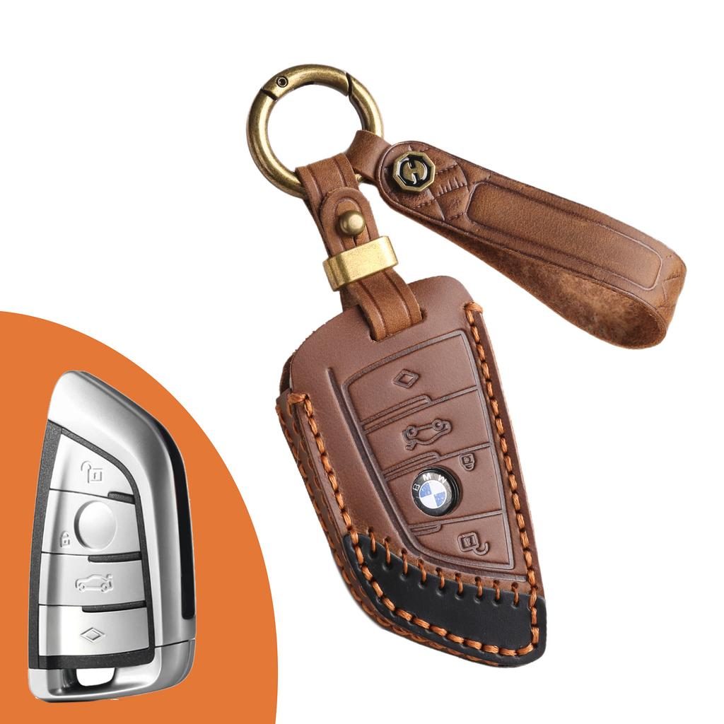 The New Model Is Suitable for BMW Key Bag X1 Handmade 525li Blade 5 Series 7 Series X3 Car Key Bag.