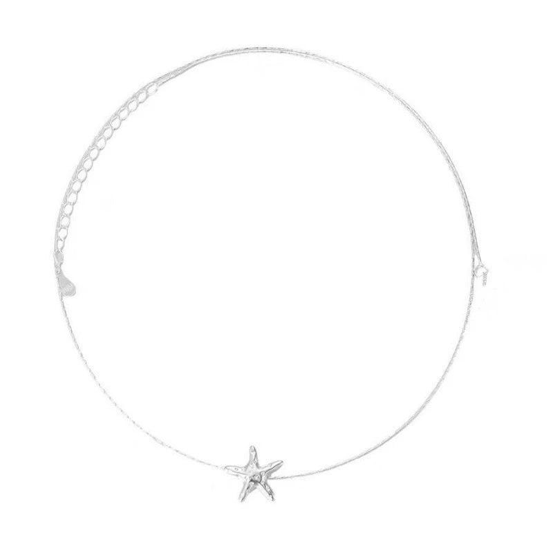 Sweet Starfish Charm Korean Necklace – Trendy Women's Clavicle Chain Fashion Accessory