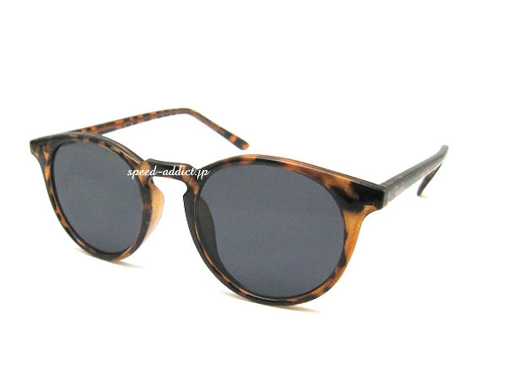 FLAT LENS BOSTON SUNGLASS Lens Boston Tortoiseshell x Smoke [SPEED ADDICT] (Flat Sunglasses)