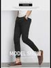 2022 Summer Men's Black Slim-Fit Nine-Point Casual Pants - Youth Solid Color Korean Style