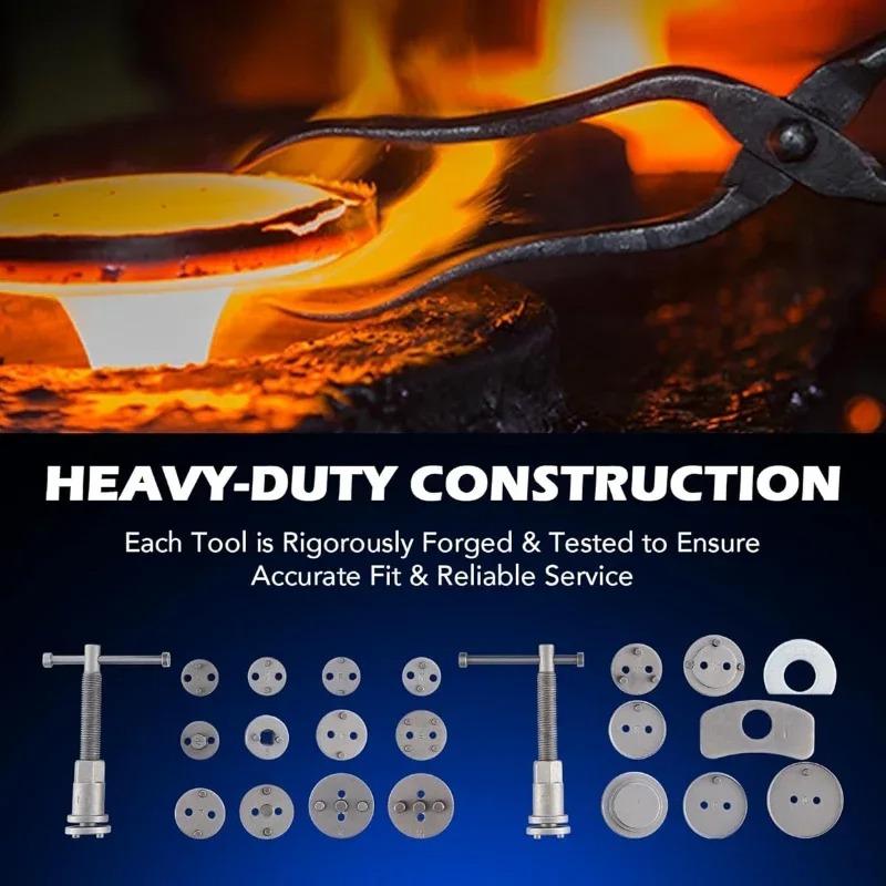 Caliper Piston Tool Kit Set Heavy Duty Disc Brake Piston Caliper Compressor Rewind Tool for Brake Pad Replacement Reset Car Tool