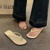 fashion New Summer Trend Flip Flops Casual Beach Flat Sandals Korean Fashion Outdoor Slip on Slippers Solid Simple Beach Shoes