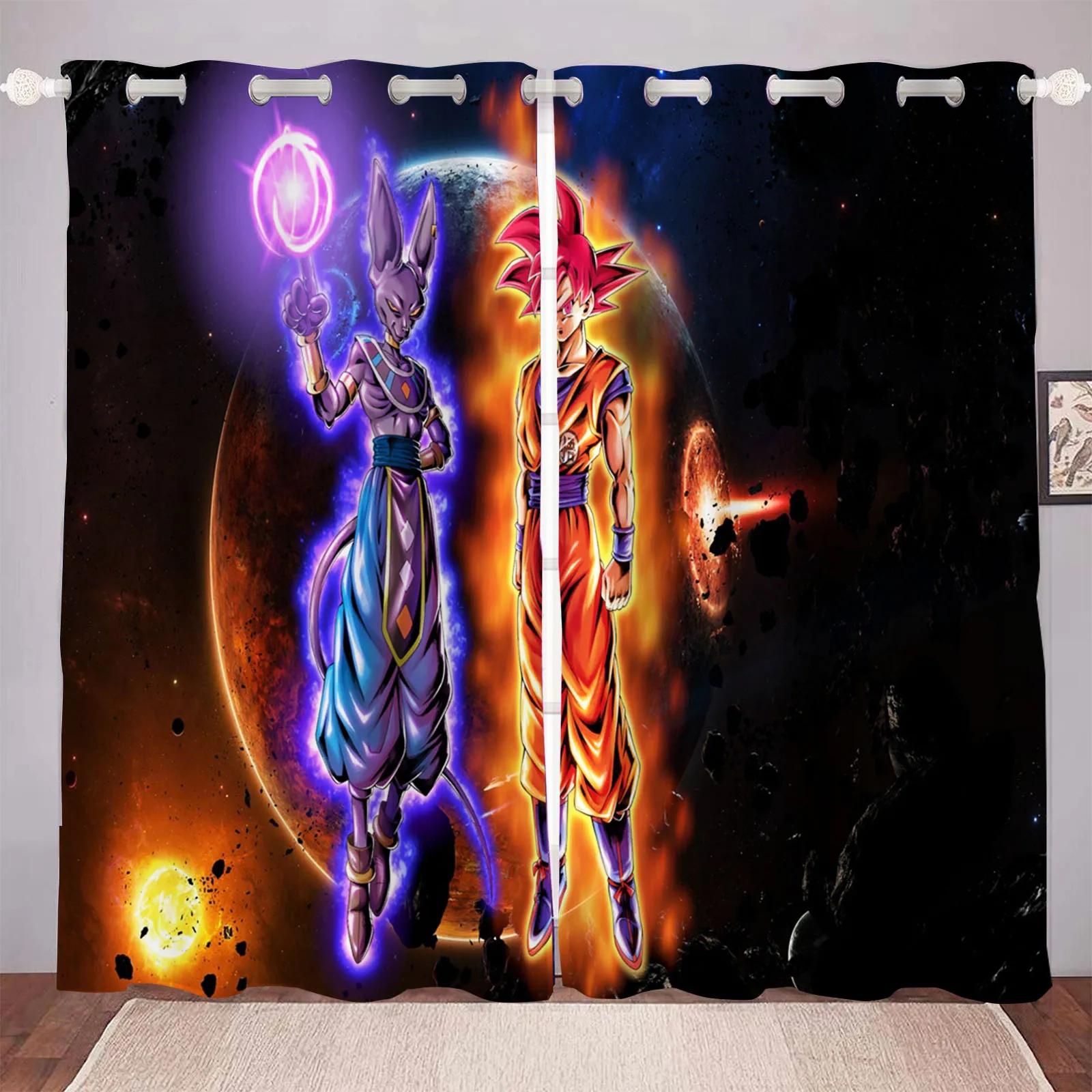 

Занавеска с рисунком из мультфильма «Жемчуг дракона», подарки для мальчиков, спальня, полиэстер, затемнение, гостиная, окно, затемнение, перегородка, украшение для дома 100x140cm&Grommet Top