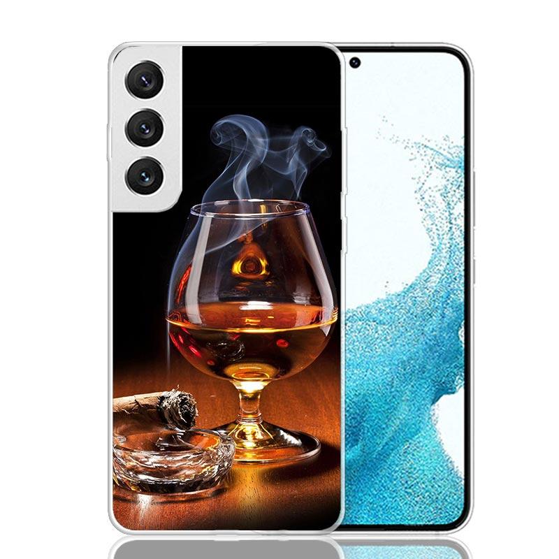 Cigar Whiskey Ice Drink Phone Case For Samsung Galaxy S26 S25 Edge S24 S23 FE S22 Ultra S21 Plus S20 + Fundas Cover Coque Galaxy