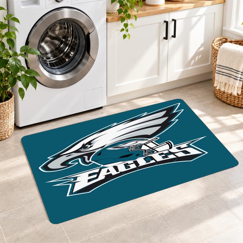 Flannel Kitchen Mat Philadelphia Eagles Soft Area Rug Non Slip Floor Carpet Home Decoration