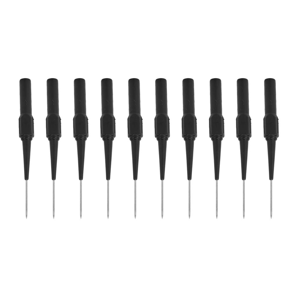 10Pcs 1mm Pen Point Puncture Free Wire Test Probe 4.0mm Jack Pin Seat Auto Parts Connector 26.010Black