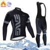 Winter Cycling Thermal Fleece Long Sleeve Set Men Women - Warm Breathable Bike Apparel