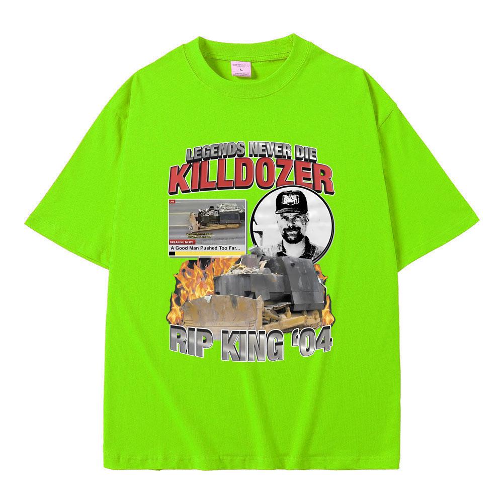 

Легенды Не Умирают Футболки Killdozer Мужские Женские Повседневные Оверсайз Футболка с Коротким Рукавом Мужская Винтажная Готическая Футболка Чистый Хлопок Футболки 4XL