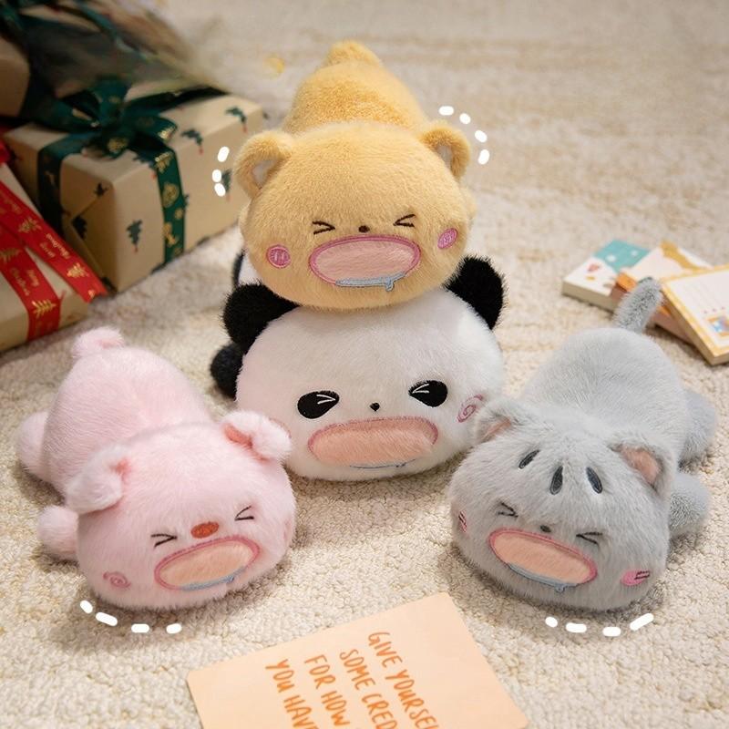 Cat Panda Pig Plushie Toy Cute Cotton Filling Kids Playtime Bedroom Decoration