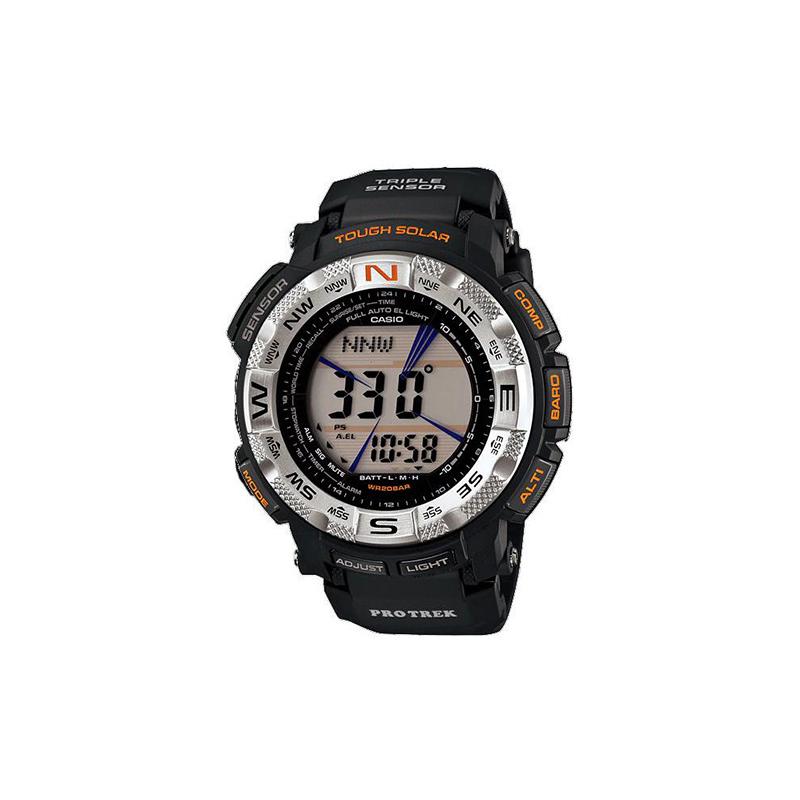 

Casio PRO TREK series-PRG 200 meters waterproof date display luminous solar quartz movement resin strap Japanese and Korean watch men s PRG-260-1 сірий колір
