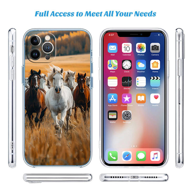 MH57 Fine Horse Phone Case for Motorola Edge 20 30 S30 40 50 Fusion Lite Plus Pro Neo Ultra One Power Action Macro Hyper Vision Zoom