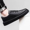 Cow Genuine Leather Platform Low-tops Skateboard Shoes Men Skate Board Shoes Flat Sneakers Thick Sole Gym Sports Casual Shoes
