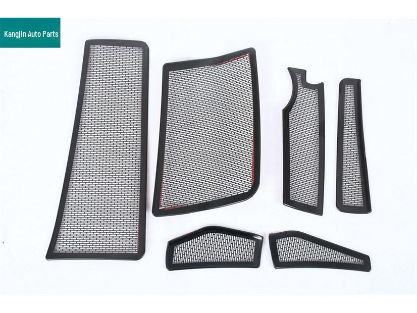 Black Titanium Dustproof Speaker Cover for Front Pillar Air Vent - Deep Blue 25 Model S05 Stainless Steel Interior Modification