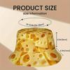 Seamless Cheese Pattern Printed Fisherman Hat Stylish Sun Hat for Men Women Fun Unique Design with Realistic Cheese Texture
