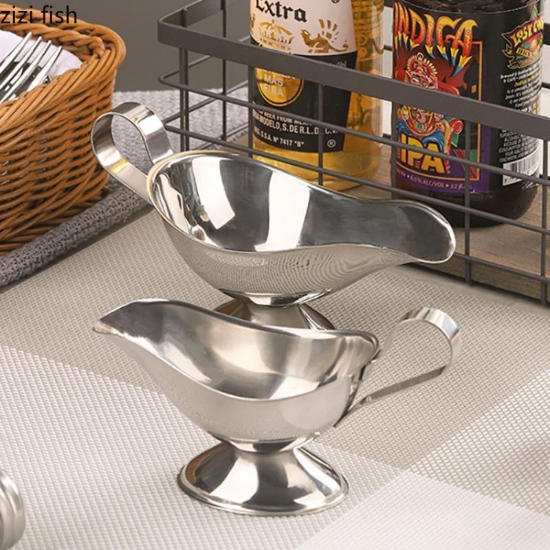 Stainless Steel Sauce Bucket Thickened Sauce Bowl Beef Black Pepper Sauces Pot Sauces Cup Seasoning Tools Spice Container