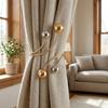 2PCS Pearl Zinc Zinc Alloy Curtain Clips Decorative Curtain Holders Modern Drapery Tiebacks  Holiday Decor